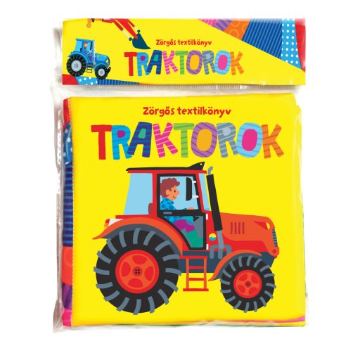 Zörgős textilkönyv - Traktorok