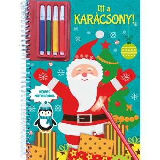 Itt a karácsony! - Színező matricákkal és filctollal