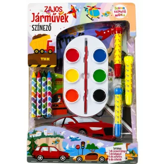 Zajos járművek -színező 